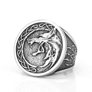 Anillo Personalizable de Acero Inoxidable Clásico para Hombre con Diseño de Garra de Lobo, Estilo Hip Hop Vikingo, Adorno Animal, de Acero de Titanio - Product Image 1
