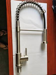 Robinets d'évier de cuisine en acier inoxydable à ressort coulissant Torneira <span class=keywords><strong>Gourmet</strong></span> Pull Down Brossé <span class=keywords><strong>Noir</strong></span> Or Contemporain Céramique Polie - Product Image 6