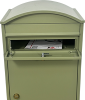 Boîte aux lettres postale vintage démontable, élégante, verte, moderne, pour courrier et colis, extérieure