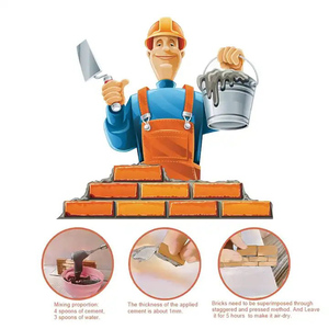 92 pièces bricolage maçons construire des maisons faites à la main briques de ciment Construction heureux ferme modèle <span class=keywords><strong>Puzzle</strong></span> pour enfants cadeau jouets - Product Image 3