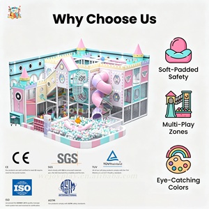 Aire de jeux interactive personnalisée en forme de château de macarons, équipement de jeux d'intérieur pour enfants, <span class=keywords><strong>parc</strong></span> de jeux doux commercial avec labyrinthe - Product Image 5