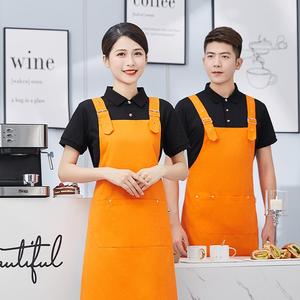 Tablier de boulanger en coton de haute qualité avec logo personnalisé, tablier de cuisine pour chef, barista, jardinier, brodé, pour salon de coiffure, café, <span class=keywords><strong>boulangerie</strong></span>, travail - Product Image 3