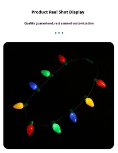 Recuerdos para Fiestas Navideñas, Collares de Bombillas Jumbo Luminosas, Brillan en la Oscuridad, Luces Navideñas de Cadena Coloridas, Novedosas y Portátiles - Product Image 5