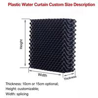 Coussin de refroidissement évaporatif en plastique noir pour poulailler / serre
