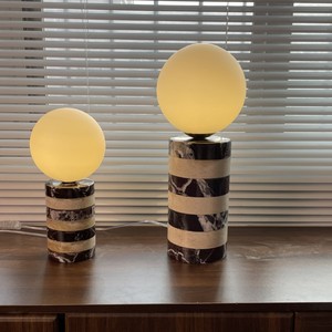 Lámpara de Mesa Moderna Minimalista de Mármol con Luz LED E27, Control de Interruptor, Decoración para el Hogar - Product Image 1