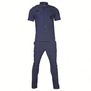 Nouvel ensemble d'uniformes de sécurité bleu marine pour la Chine : tenue formelle de garde (haut et pantalon) - Product Image 4