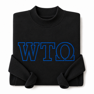 <span class=keywords><strong>Sudadera</strong></span> Personalizada <span class=keywords><strong>con</strong></span> <span class=keywords><strong>Letras</strong></span> Griegas en Chenilla, <span class=keywords><strong>con</strong></span> Borde Azul Rey y Blanco, para Ropa Deportiva de Fraternidad y Hermandad - Product Image 2
