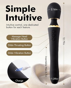 เครื่องสั่นแบบแท่งสองหัว ชาร์จด้วย USB กันน้ำ ปรับความเร็วได้หลายระดับ กระตุ้นจุดจี สำหรับผู้หญิงและคู่รัก - Product Image 6