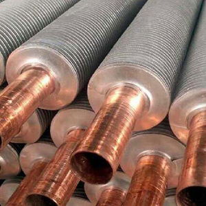 Tube échangeur de chaleur en acier inoxydable avec ailettes en cuivre, tube à ailettes extrudées, pièces de chauffage noires - Product Image 2