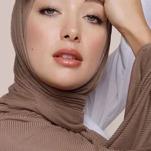 حجاب نسائي مضلع موديل 2022, حجاب نسائي من الجيرسيه بطيات قابلة للتمدد ، حجاب للمسلمات ، حجاب للسيدات
