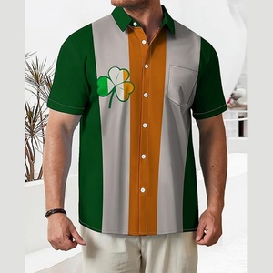 <b>Men's</b> <b>Funky</b> Button Down Tropical Vacation <b>Shirt</b> Breathable Hawaiian Short Sleeve Custom Logo Silk Screen Printed Food Cars Print - Product Image 4
