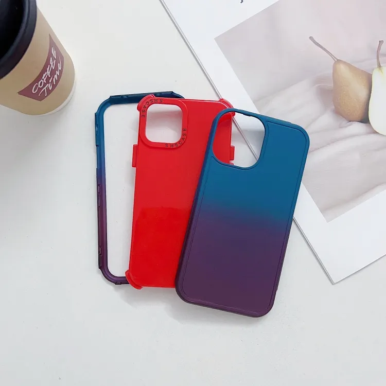 Oppo için Samsung için Three xuan üç bir iki renkli degrade cep telefonu iPhone için kılıf