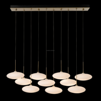 Lustre en laiton, acier et verre à 10 lumières, design moderne North Ball, lampe suspendue personnalisée pour loft, appartement, décoration d'escalier