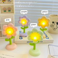 Lampe de chevet décorative en forme de fleur, design Art Déco, en PP, avec lumière douce pour la décoration de table et de la maison