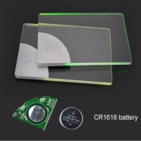Carte de visite personnalisée en acrylique de qualité supérieure avec lumière LED optique, gravée au laser, bords multicolores néon lumineux pour