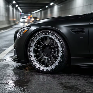 Auron Multi Spoke Alloy Wheel 5.5x15 <b>Gloss</b> Black with Machine <b>Lip</b> One Piece Cast for Passenger Cars New Wheel - Product Image 4