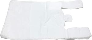 Sac en plastique - Sac T-shirt blanc uni standard 11,5"x6,5"x21,5" 15 microns - 1000 sacs/boîte - Product Image 5