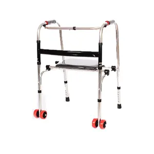 Deambulatore disabile passeggiatore pieghevole regolabile per uso medico per adulti