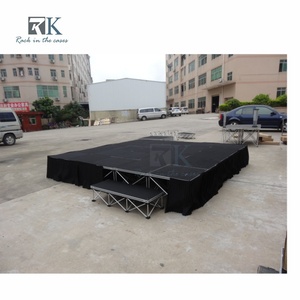 เวทีอลูมิเนียมคุณภาพสูงสำหรับใช้งานกลางแจ้งและในร่ม พร้อมแผงไม้พาร์เก้และแผงอลูมิเนียม  พร้อมแผงปิดขอบ สำหรับใช้ในงานคอนเสิร์ตกลางแจ้ง - Product Image 6