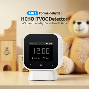 Monitor de Calidad del Aire Interior 4 en 1 FNIRSI SFD-02 con Pantalla Táctil, Detector de Formaldehído <span class=keywords><strong>HCHO</strong></span>, Medidor de TVOC y Temperatura, Carga Tipo-C - Product Image 5