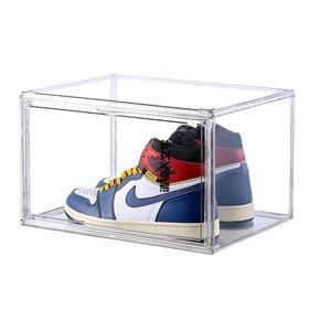 Acrylic Sneakers Transparent Clear Sneakers Stackable Organizer Plastic Shoe Storage Box For Home Household