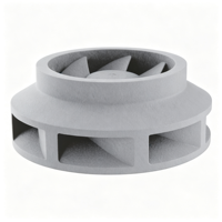 Service d'impression 3D DMLS personnalisé OEM, pale de turbine de turbocompresseur en Inconel 718 avec traitement thermique