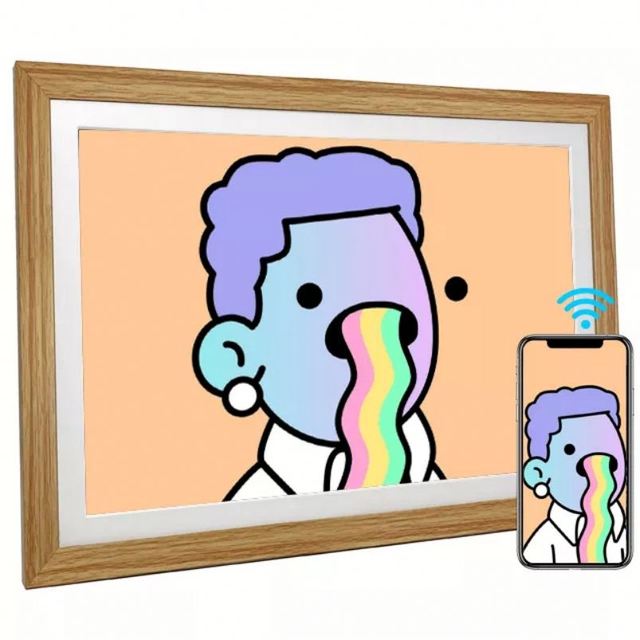 Custom 32 Inch NFT Art Photo Digital Display Frame with MP4 Video & MP3 Support Android 9.0 Touch Screen USB 4K