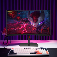 Nuevo Monitor de Escritorio para Juegos con Pantalla Curva LED HD 2K de 27 Pulgadas y 180 Hz, Resolución de 2560x1440