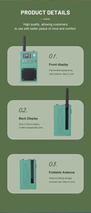 Unidad de Comunicación Portátil Multiusos, Walkie Talkie Clásico, Radio Bidireccional - Product Image 5