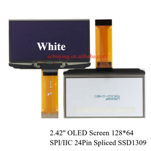 Layar OLED 2.42 " 2.42 Inci Baru, Layar LCD Tanpa Bingkai 128*64 128x64 SPI IIC SSD1309 Drive 24pin Tipe Sambungan - Product Image 2