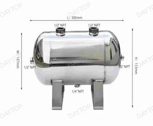 Réservoir de stockage horizontal en acier inoxydable 5L pour compresseurs industriels Réservoir d'<span class=keywords><strong>air</strong></span> et d'<span class=keywords><strong>eau</strong></span> Réservoir sous <span class=keywords><strong>pression</strong></span> - Product Image 1
