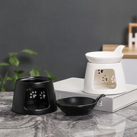 Diffuseur d'aromathérapie en céramique, brûleur d'huiles essentielles, chauffe-cire, brûleur d'encens en porcelaine