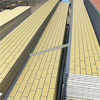 Panneau intégré d'isolation thermique et de décoration imperméable Panneaux sandwich en polyuréthane Panneau mural externe sculpté en métal