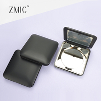 Boîtier vide pour poudre compacte avec houppette carrée, étui d'emballage pour fard à joues, palette en plastique pour sourcils et correcteur avec miroir