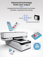 Impresora UV Plana 6090 de 3 Cabezales para Impresión de Etiquetas 3D en TPU, para Parches de Logotipos en Camisetas de TPU 3D