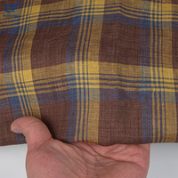Tissu en lin 100% tissé, teint en fil, à carreaux, 14 fils, pour robe chemise et usage canapé, collection Printemps-Été Shilin