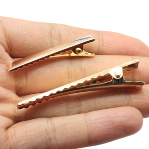 Clips de couleur à une seule pointe, pinces à cheveux alligator avec dents, base vide pour la fabrication de pinces à cheveux et de <span class=keywords><strong>bijoux</strong></span> DIY - Product Image 4