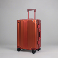 Mala de Viagem com Estrutura de Alumínio Totalmente Metálica, Várias Cores, Fechadura TSA, Rodas Silenciosas e Duráveis, Mala Rígida para Viagem