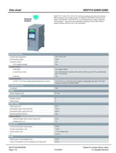 Oferta Especial: SIMATIC S7-1500 CPU 1515-2 6ES7515-2AN03-0AB0 1MB Programable 4.5MB Datos 6ES7515-2AM02-0AB0 PLC - Product Image 4