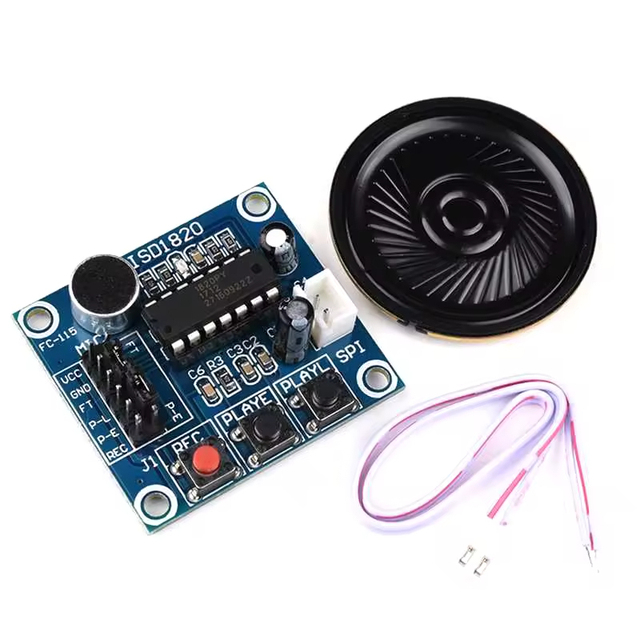 ISD1820 Recording Module Voice Module the Voice Board Telediphone Module Board with Microphones Loudspeaker