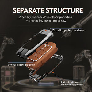 Funda original para llave de coche <span class=keywords><strong>Hyundai</strong></span>/Kia llavero de metal remoto de silicona de aleación de zinc con cubiertas de color de coche accesorios para llaves - Product Image 5