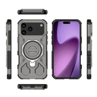 Nouvelle coque de protection de luxe anti-chute pour iPhone 17, transparente avec support magnétique et airbag pour téléphone portable Apple