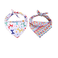 Bandana triangulaire personnalisé pour chien, motif nœud papillon, mignon, double taille, serviette de salive pour animaux de compagnie, serviette triangulaire pour chien