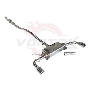 Escape Trasero Vortex SS304 de Acero Inoxidable con Válvulas para BMW Serie 1 Sedán F52 120i 125i con Tambor Central y Doble Salida Mod U - Product Image 2