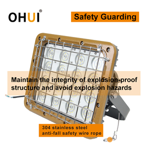 ไฟ LED ป้องกันการระเบิด OHUI 200W 240W IP67 ดีไซน์ป้องกันการระเบิดสองชั้น ได้รับใบรับรอง ATEX 100-277V 6000k สำหรับโซน 1 2 21 22 - Product Image 5