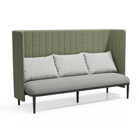 Canapé de cabine à dossier haut Simple réception moderne Les invités discutent du repos Bureau créatif Canapé de loisirs Siège unique Trois sièges