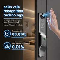 Serrure intelligente WiFi Vertexis M6 Tuya Cloud avec reconnaissance faciale et accès en temps réel via l'application - Compatible avec les portes en alliage d'aluminium de grade C et en laiton