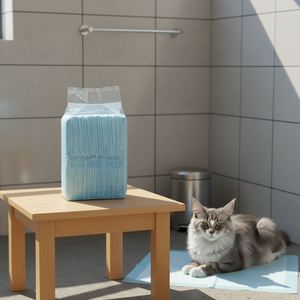 Tapis absorbant jetable personnalisé et imperméable pour animaux de compagnie, en film PE bleu, super absorbant pour l'urine des chiens, pour les soins quotidiens - Product Image 1