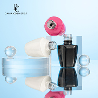 Flacon vide de vernis à ongles UV gel noir et rose de 13 ml, rose pâle, avec pinceaux, logo personnalisé