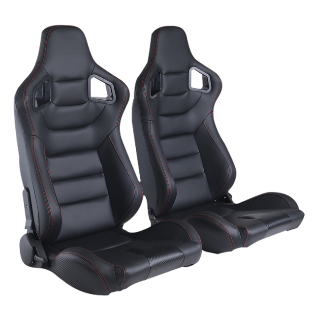 JIABEIR 1041BK Adjustable Sport Style Simulator High Quality Leather Sim Accessories Car Bucket Racing Seats